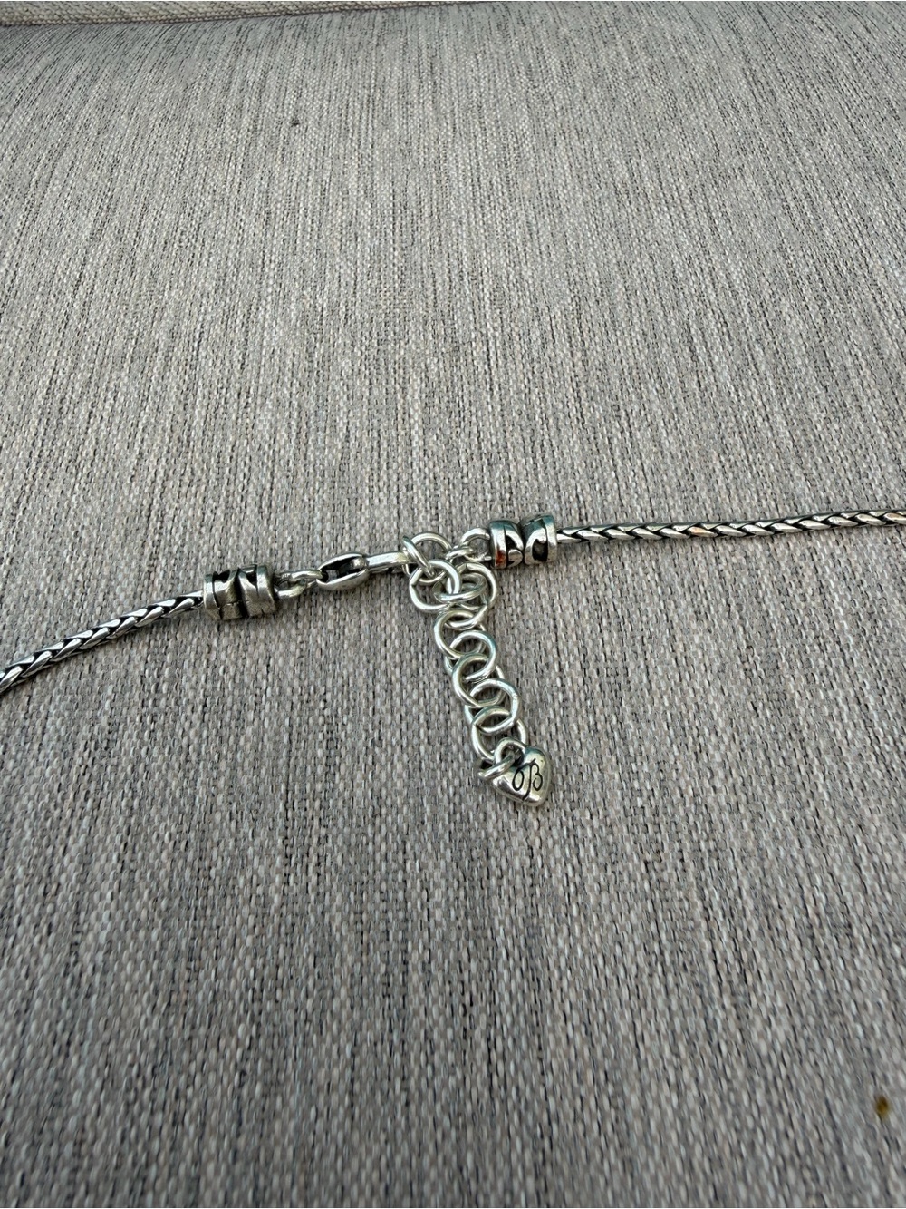 BRIGHTON Locket Celtic Blue Crystal Stone Long Filigree Silver Pendant Necklace - Picture 5 of 8